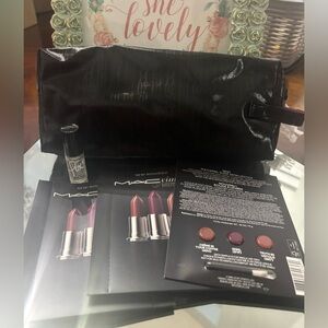 MAC Cosmetics Lipstick Trio with Black Bag